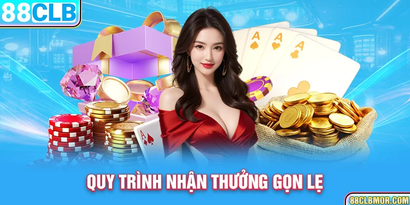 Quy trình nhận thưởng gọn lẹ